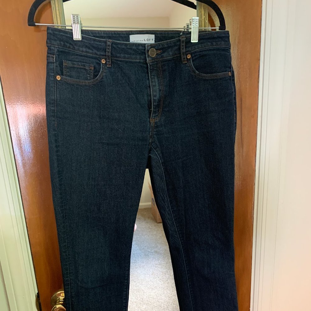 LOFT skinny curvy denim in dark wash